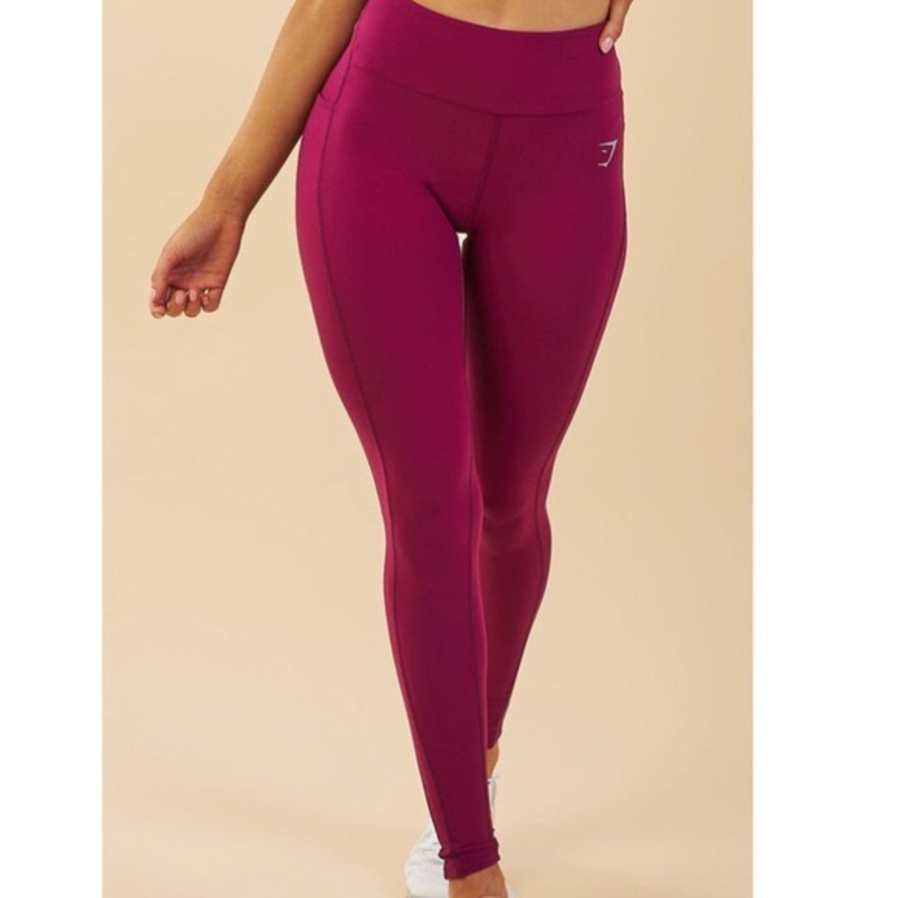 GYMSHARK Aspire leggings, deep plum, small
